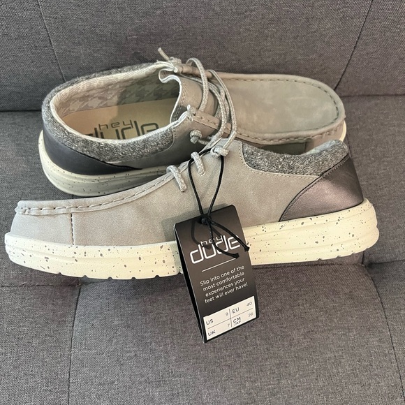 Hey Dude Shoes Hey Dude Polly Womens Shoes Grey Classic Wendy Hey